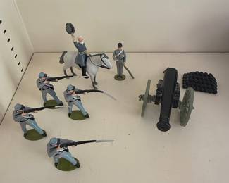 W. Britain 52108 Confederate Artillery with 4 Crew