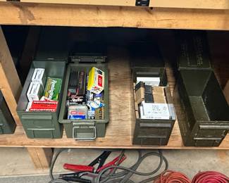 Assorted Ammunition in Ammo Cans
