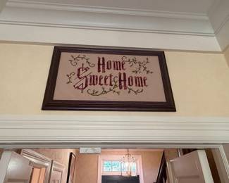 Home Sweet Home Cross-Stitch Framed Art