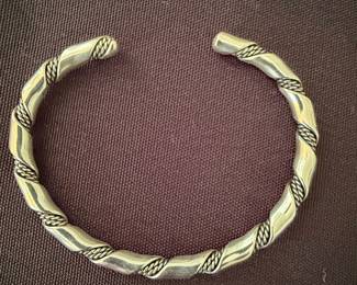 Sterling Silver Braided Cuff Bracelet