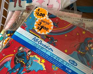 Vintage paper goods Superman et al