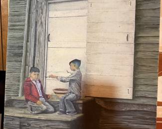 Art, Boy feeding Boy