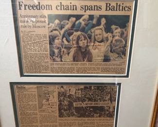 Framed Chicago Tribune Articles