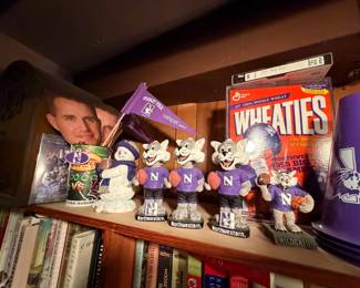 Northwestern Memorabilia and Collectibles, Toys, Shirts, Bubbleheads,