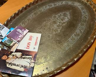 Brass Serving tray, stand not found yet