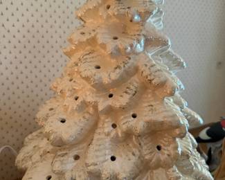 Vintage Porcelain Christmas Tree, what you see is what we have found