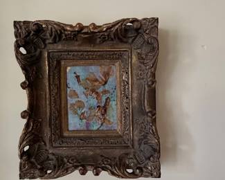 Ornate Gilt Frame with Botanical Assemblage Art