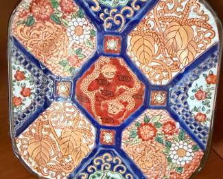 19th C. Japanese Imari Arita Porcelain Octagonal Plate
