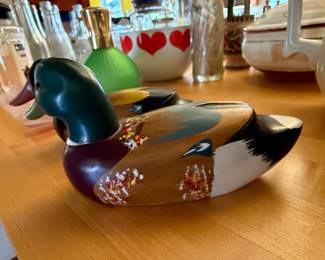 Hand-Painted Wooden Duck Decoy