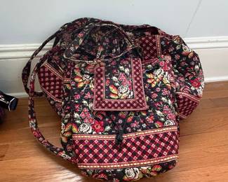Vera Bradley Anastasia Quilted Backpack and Duffel Bag Set