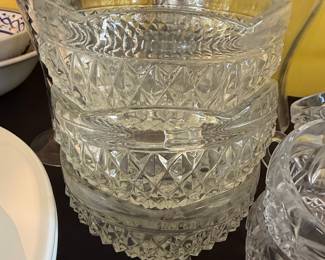 Anchor Hocking Wexford Crystal Footed Bowl