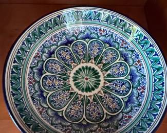 Hand-Painted Uzbek Ceramic Plate