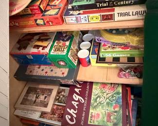 Collection of Vintage Board Games and Puzzles