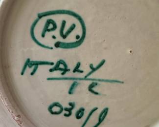 P.V. Italy Hand-Painted Grape Plate