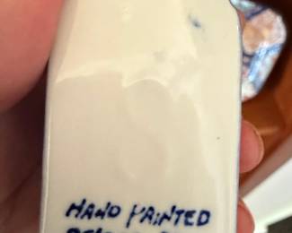 Hand-Painted Delft Blue Style Ceramic Houses