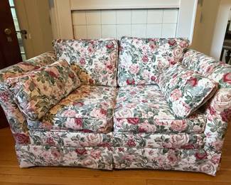 Floral Upholstered Loveseat
