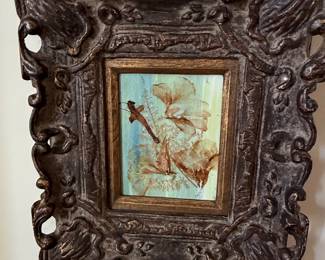 Ornate Gilt Frame with Botanical Assemblage Art