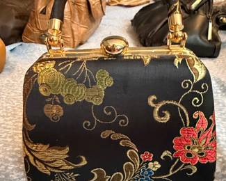 Vintage Chinese Silk Brocade Evening Clutch