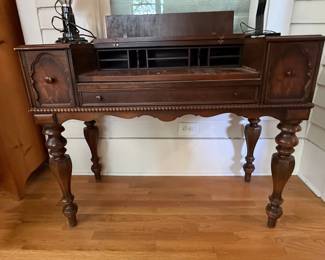 Victorian Walnut Spinet Writing Desk