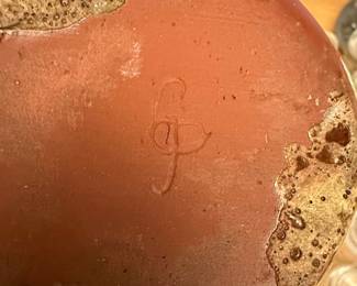 Studio Pottery Vase with Incised Mark