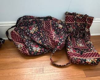 Vera Bradley Anastasia Quilted Backpack and Duffel Bag Set