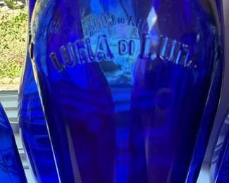 Cobalt Blue Glass Bottles "Luna di Luna"