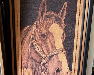Horse Portrait Pyrography Art