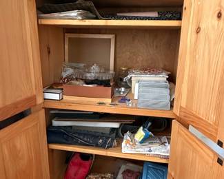 Rustic Pine Storage Cabinet with Doors