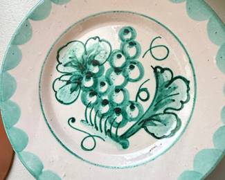 P.V. Italy Hand-Painted Grape Plate