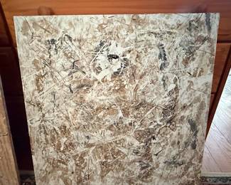 Abstract Expressionist Painting by J. Weaver on Plywood
