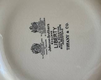 Johnson Brothers Liberty Ironstone Gravy Boat and Plates