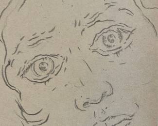 1930s German Austrian Mystery Artist Pencil Sketch