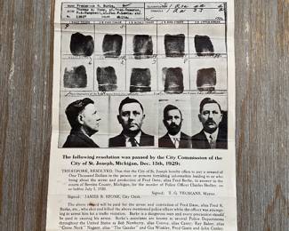 Vintage Wanted Poster from 1930s  Criminology 