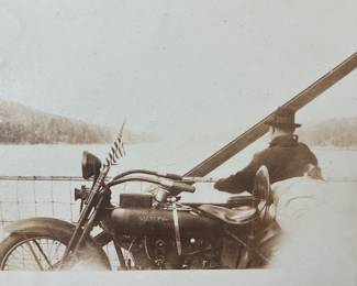 Harley Davidson Motorcycle Antique Photo from Album