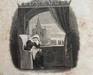 Antique Gothic Literature Mourners Book By A Lady Circa 1830s