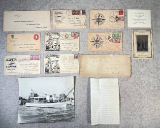 WWII Submarine and Ships Covers and Stamps Etc