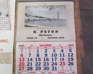 1942 advertising calendars