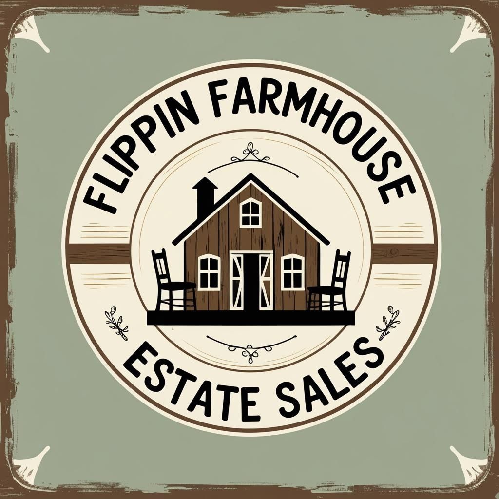 Charming Logo with Farmhouse and Table Icon