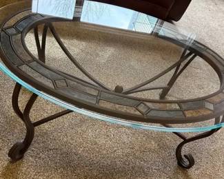 Metal  Glass Coffee Table 