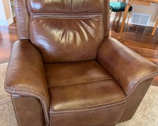 001 Leather Electric Recliner by Leggett Platt