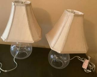 Round Glass Tabletop Lamps