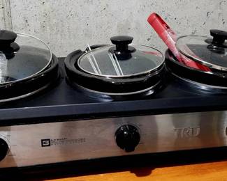 TRU Triple Buffet Slow Cooker with Utensils