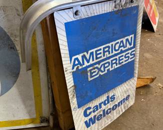  Vintage American Express Advertising Sign- MARKETPLACE BUY IT NOW MARCH 25-27