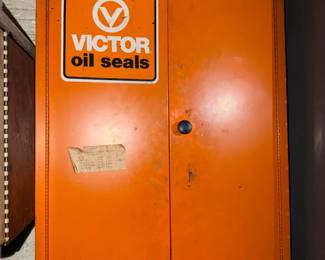 Vintage Victor Oil Seals Advertising Chest