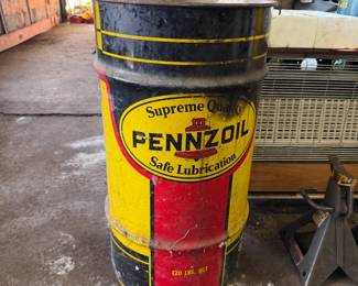 Vintage PENNZOIL Gas Station Advertising Drum Oil Can - MARKETPLACE BUY IT NOW MARCH 25-27