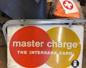  Vintage Master Charge Advertising Sign- MARKETPLACE BUY IT NOW MARCH 25-27