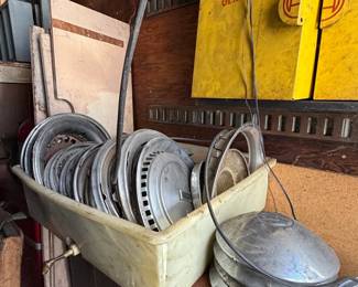 Assorted Vintage Hubcaps