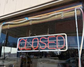 Vintage Closed Store NEON Sign- MARKETPLACE BUY IT NOW MARCH 25-27