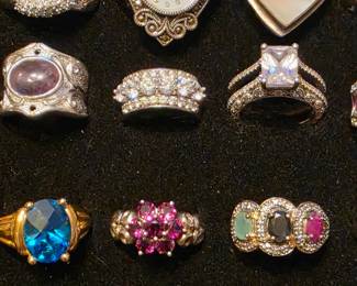 Assorted Sterling rings 
