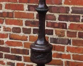 19th Century Antique Japanese Meiji Bronze Floor Lamp